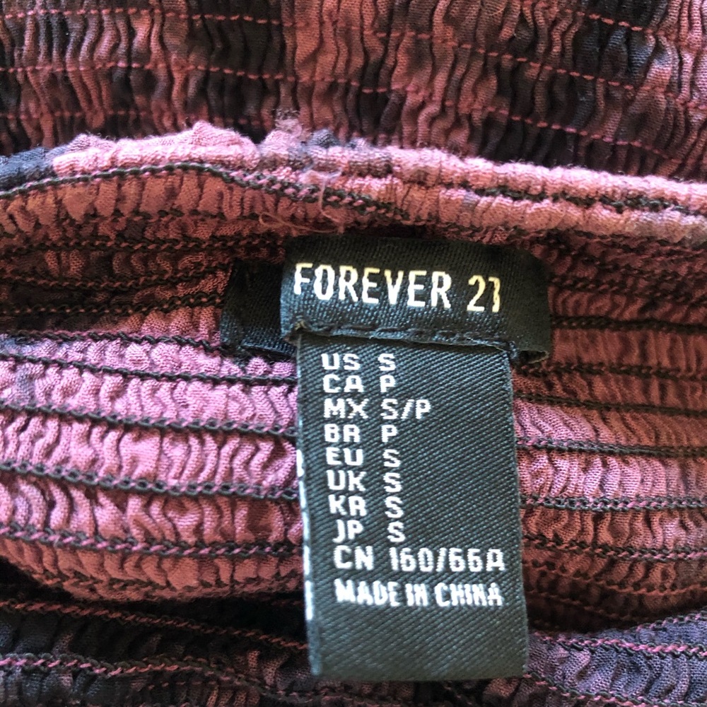 Forever 21 Pink Black Tie Dye Smocked Romper S Boho - Picture 5 of 5